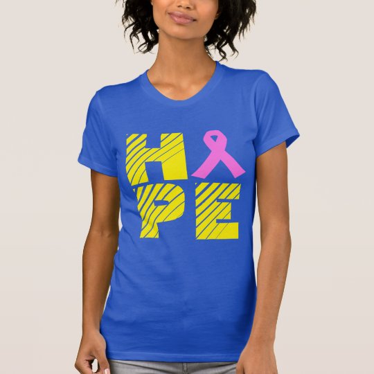 Blau-und Goldbrustkrebs-Bewusstseins-T-Shirt T-Shirt