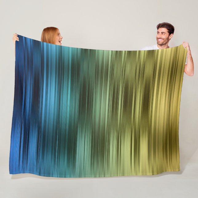 Blau und goldener Streifen Fleece Blanket (Beispiel)