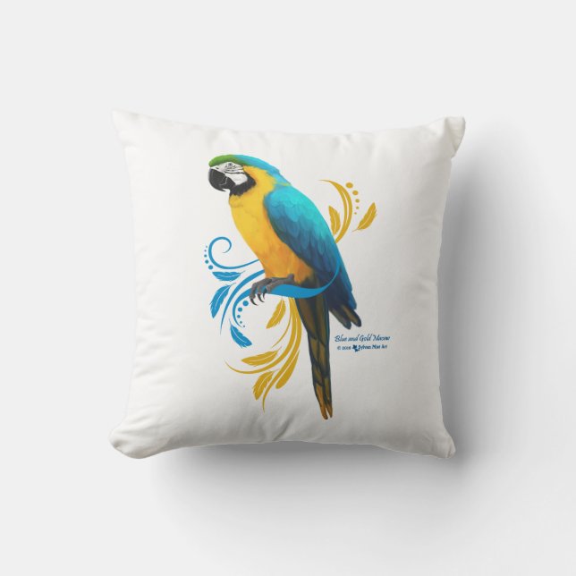Blau- und Goldkissen Kissen (Vorderseite)