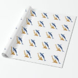 Blau und GoldKoi Fisch-Geschenk-Verpackung Geschenkpapier<br><div class="desc">Es gibt nichts, das über diese bunte Geschenkverpackung fischartig ist und kennzeichnet stilisierten japanischen Goldfisch des Karpfen-(Koi) in einem wiederholenden Muster.</div>