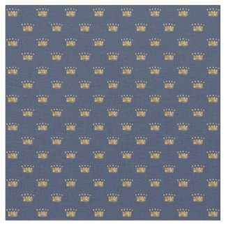 Blau-und Goldkrone Stoff