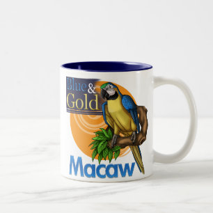 Blau und Goldmacaw-Tasse Zweifarbige Tasse