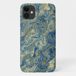 Blau- und Goldmarmor Case-Mate iPhone Hülle