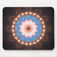 Blau-und Goldsternförmige Mandala