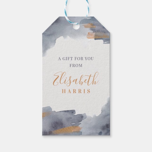 Blau- und Goldwaschmittel Geschenkanhänger (Vorderseite)