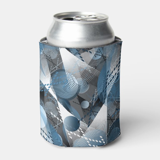 Blau und Grau. Abstraktion. Dosenkühler (Kanne Vorderseite)