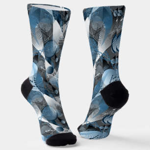Blau und Grau. Abstraktion. Socken