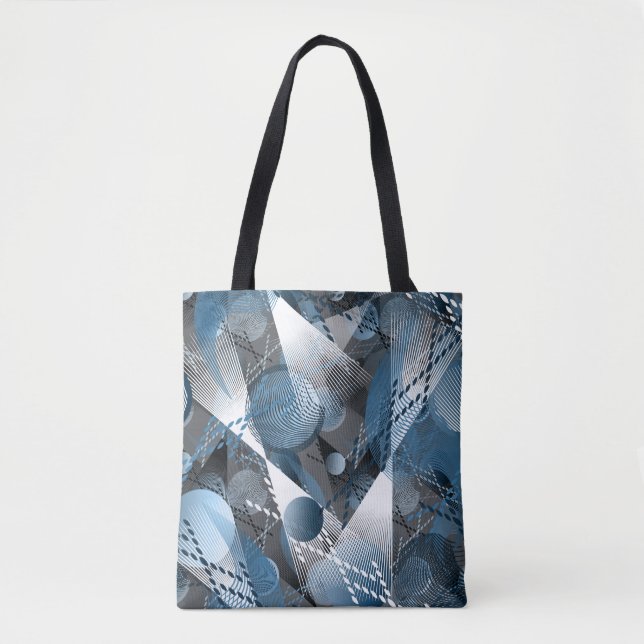 Blau und Grau. Abstraktion. Tasche (Vorderseite)