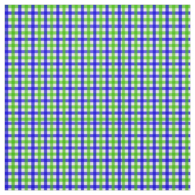 Blau und Grün Gingham Stoff (Muster)