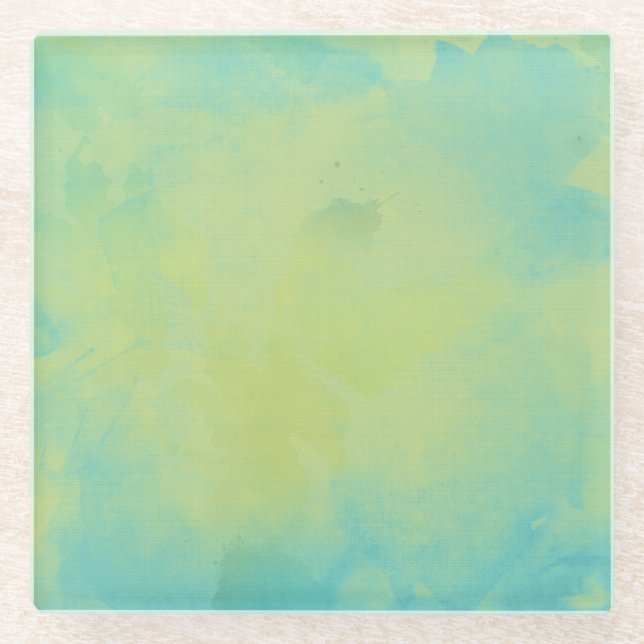 Blau und grün glasuntersetzer (Vorderseite)