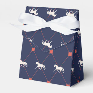 Blau und Grün Harleqiun Trotting Horse Pattern Geschenkschachtel