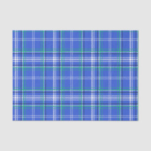 Blau und Grün Kariert Seidenpapier