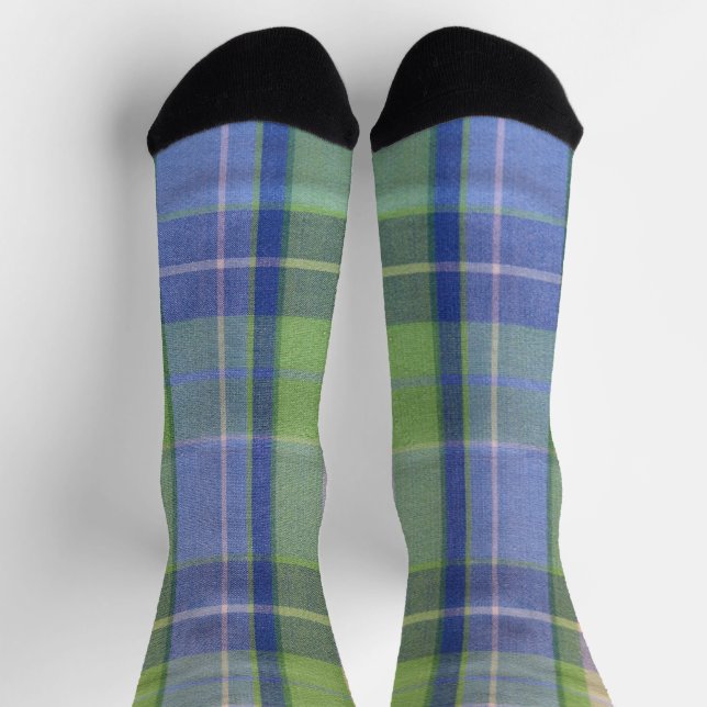 Blau und grün kariert socken (Oben)