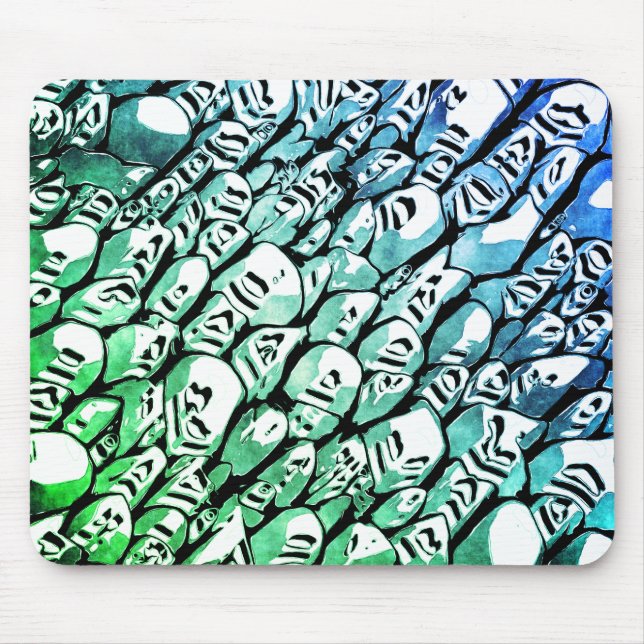 Blau und Grün Mousepad (Vorne)