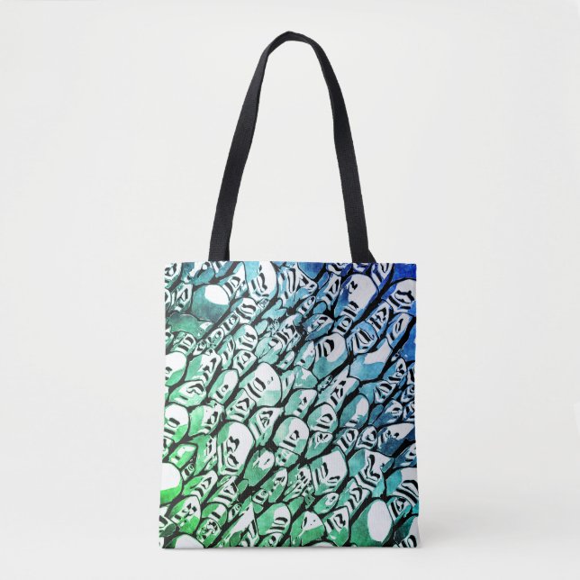 Blau und Grün Tasche (Vorderseite)