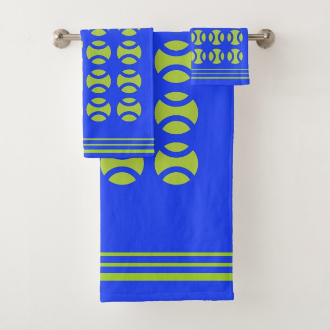 Blau 💙 und grün 💚 Tennis 🎾 Badhandtuch Set (Insitu)