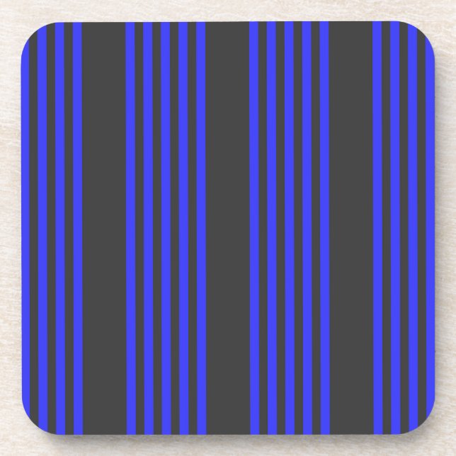 Blau und Holzkohle, fünf Streifen Getränkeuntersetzer (Vorderseite)