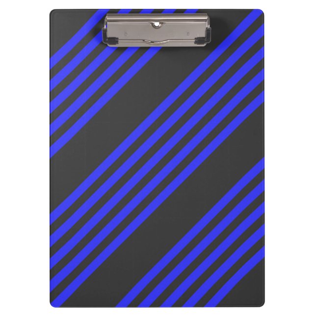 Blau und Holzkohle, fünf Streifen Klemmbrett (Vorderseite)