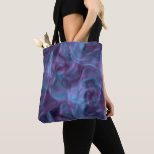 Blau und Lila Abstrakt Tasche
