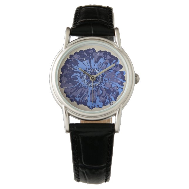 Blau und Lila Armbanduhr (Vorderseite)