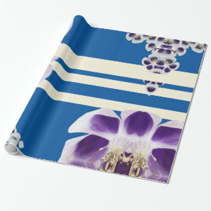 Blau und Lila, elegantes Einwickelpapier Geschenkpapier