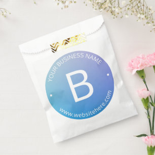 Blau und Lila fading Ombre mit bearbeitbarem Text Geschenktütchen