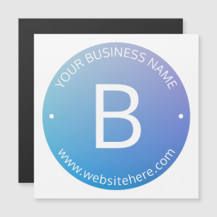 Blau und Lila fading Ombre mit bearbeitbarem Text Magneteinladung