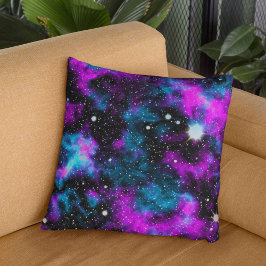 Blau und Lila Galaxie Kosmisch Kissen