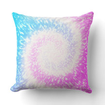 Blau und Lila Gefärbte Krawatte Hippy Swirl