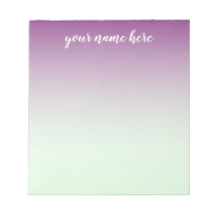 Blau und Lila Ombre Personalisiert Notepad