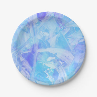 Blau und Lila texturiert Pappteller