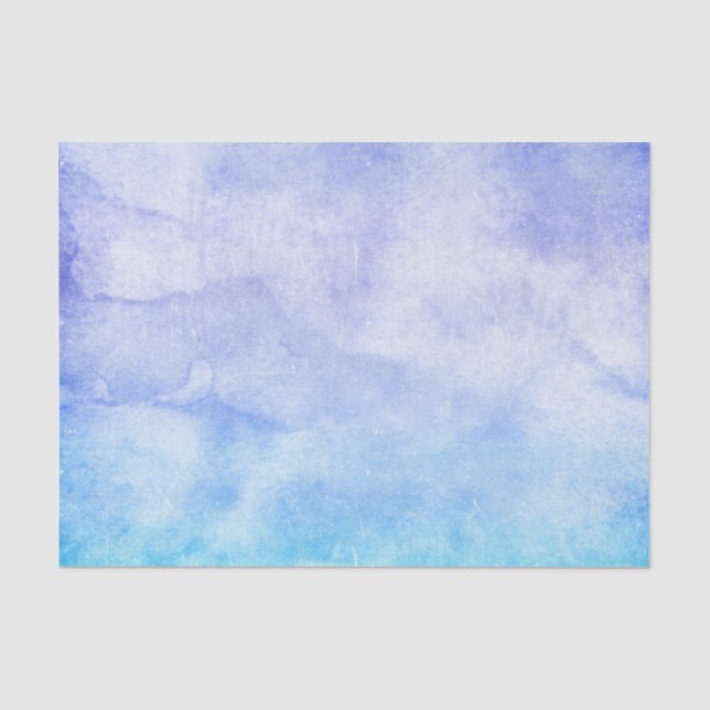 Blau und Lila Wasserfarbe Seidenpapier (Vorderseite)
