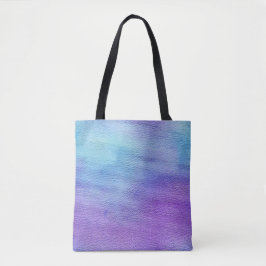 Blau und Lila Wasserfarben Ombre Tasche
