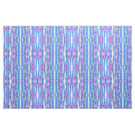 Blau und Mauve Floral Stoff