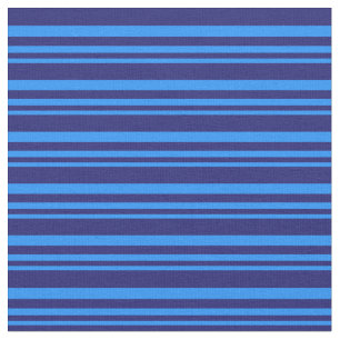 Blau- und Mitternachtsblau farbige Linien Muster Stoff