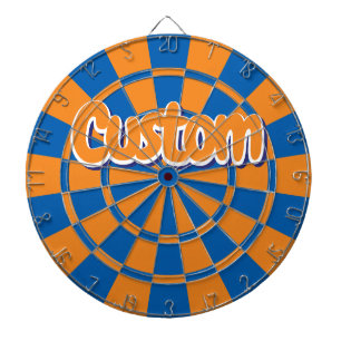 Blau und Orange Farbe Weiß umrandeter benutzerdefi Dartscheibe