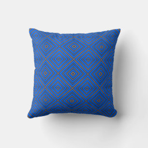 Blau und orange Hypnothek Moderne Pop Art Kissen