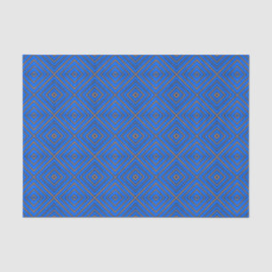 Blau und orange Hypnothek Moderne Pop Art Seidenpapier