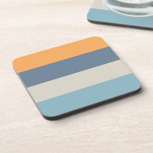 Blau und Orange Streifen Getränkeuntersetzer