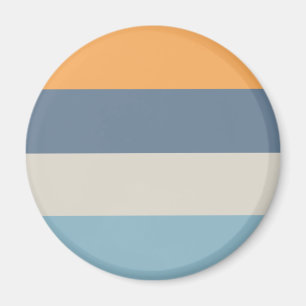 Blau und Orange Streifen Magnet