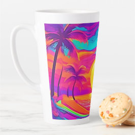 Blau und Orange Sunset Milchtasse