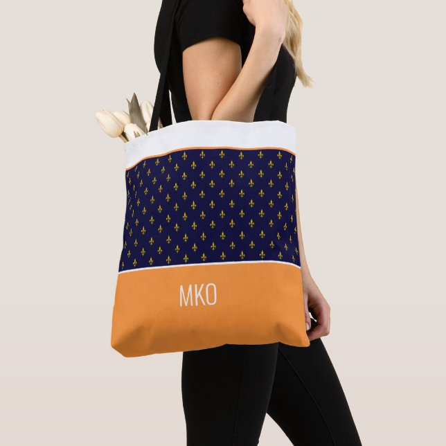 Blau und Orange Tasche (Von Nahem)