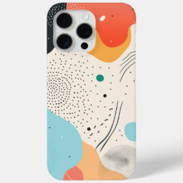 Blau- und orangefarbene Formen mit Punktmustern Case-Mate iPhone Hülle