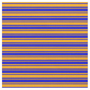 Blau- und Orangefarbenes/Liniertes Muster Stoff