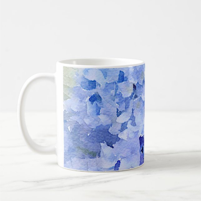 Blau- und Perwinkl-Hydrangea-Tasse Kaffeetasse (Links)