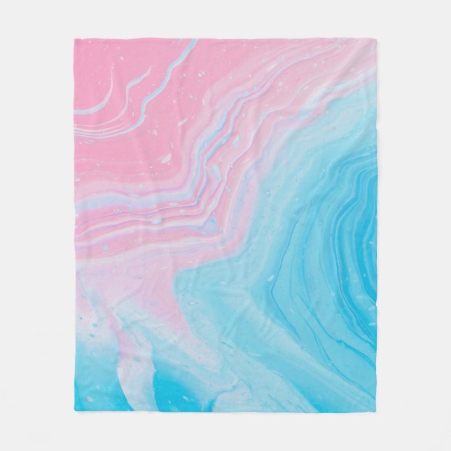 BLAU- UND PINKBILD FLEECEDECKE (Vorderseite)