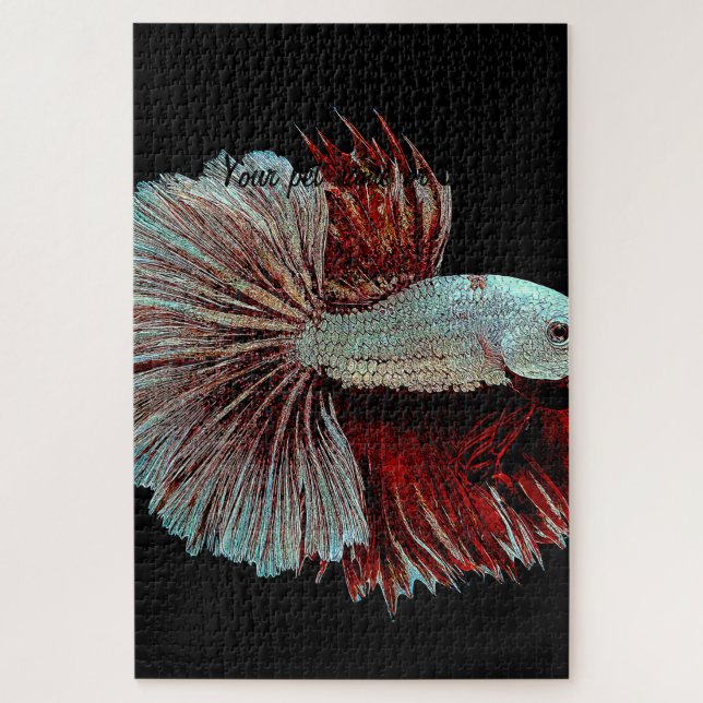 Blau und Rosa Betta Splendens, SiamKämpfeFisch (Vertikal)