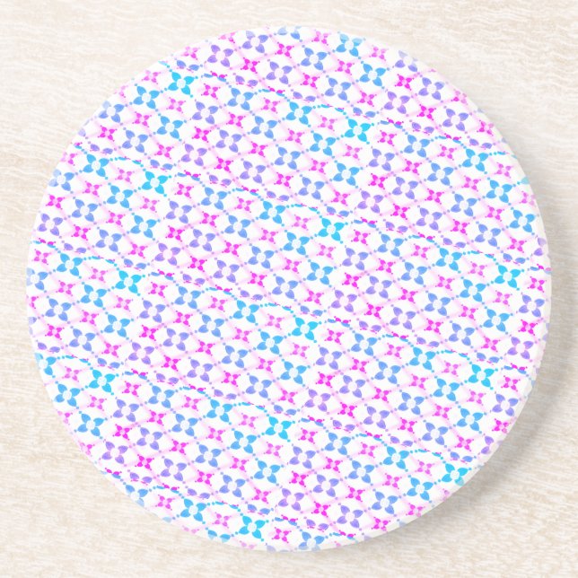 Blau und rosa gemustert  getränkeuntersetzer (Vorne)