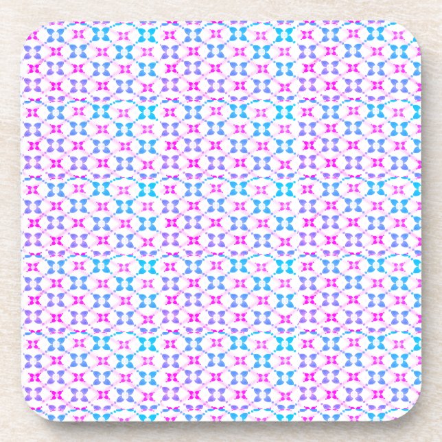 Blau und rosa gemustert  getränkeuntersetzer (Vorderseite)
