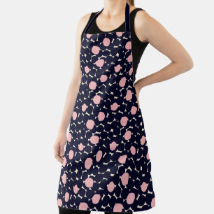 Blau und Rosa großes Punktemuster Schürze